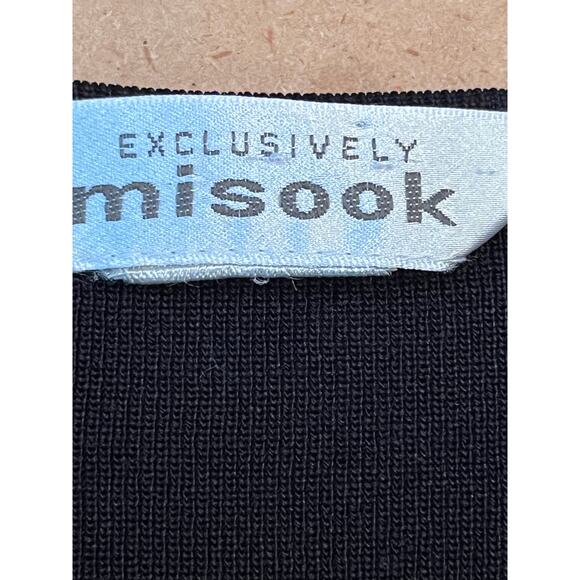 Exclusively Misook Women's Size Large Black Short Sleeve Pullover Blouse Shirt - Picture 2 of 5